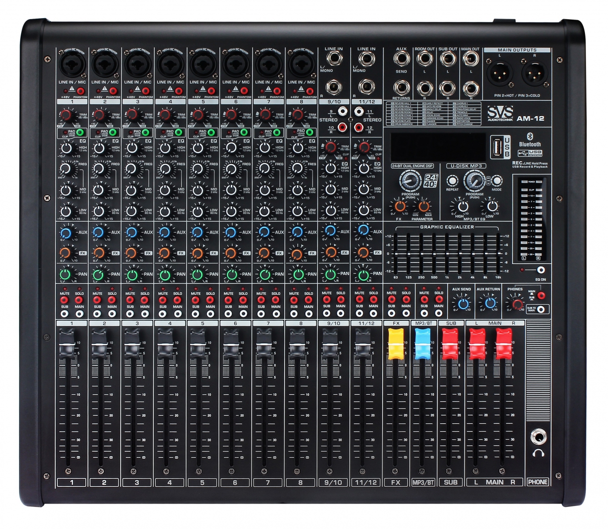 SVS Audiotechnik mixers AM-12 Микшерный пульт аналоговый, 12-канальный в Камчатской области