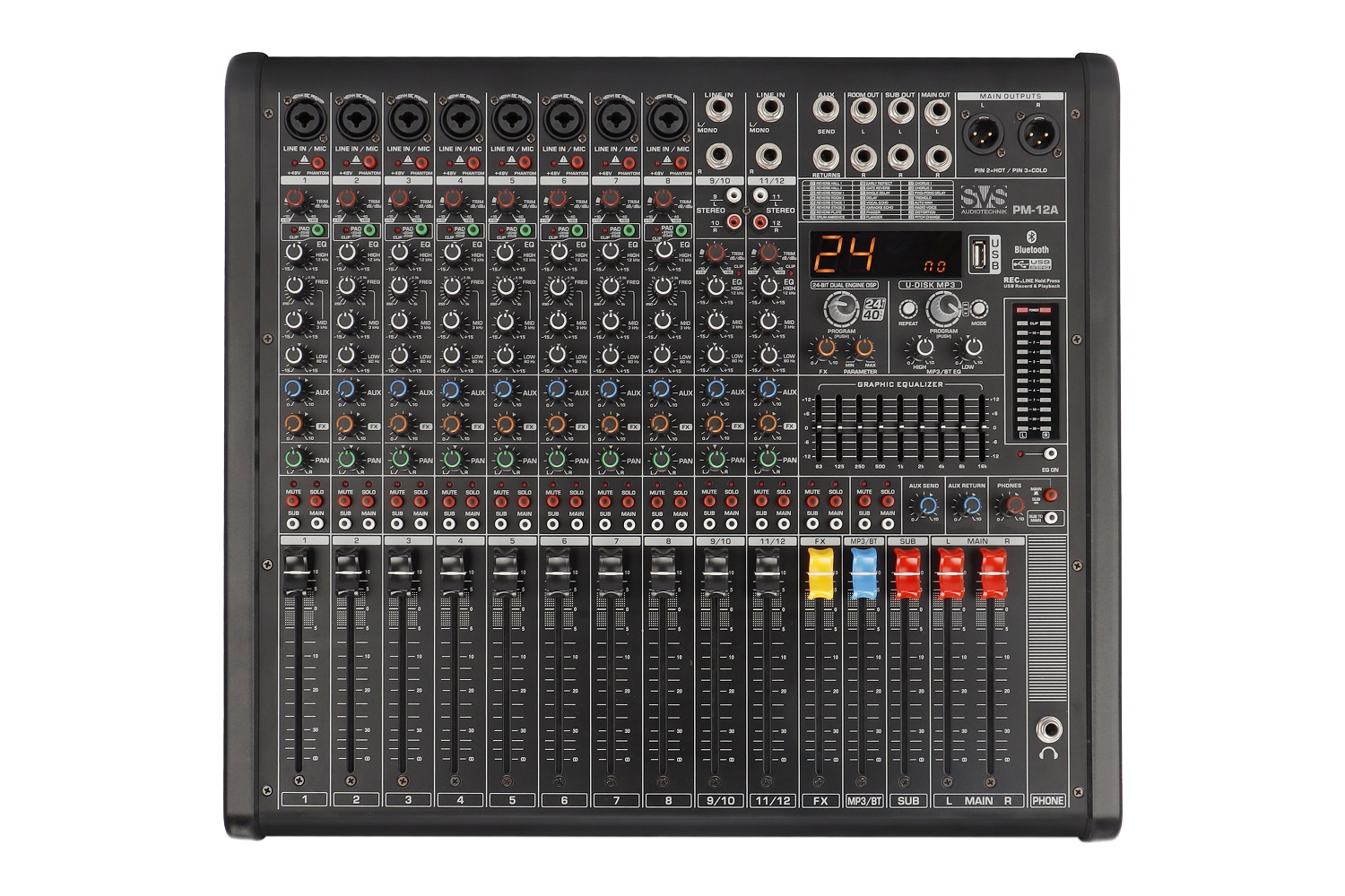 SVS Audiotechnik mixers PM-12A Активный аналоговый микшерный пульт, 12-канальный в Камчатской области